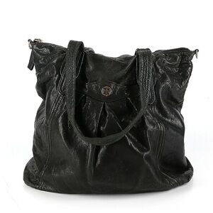 Pre-Owned Tory Burch Leather Satchel deep hidden mini pocket in outside front